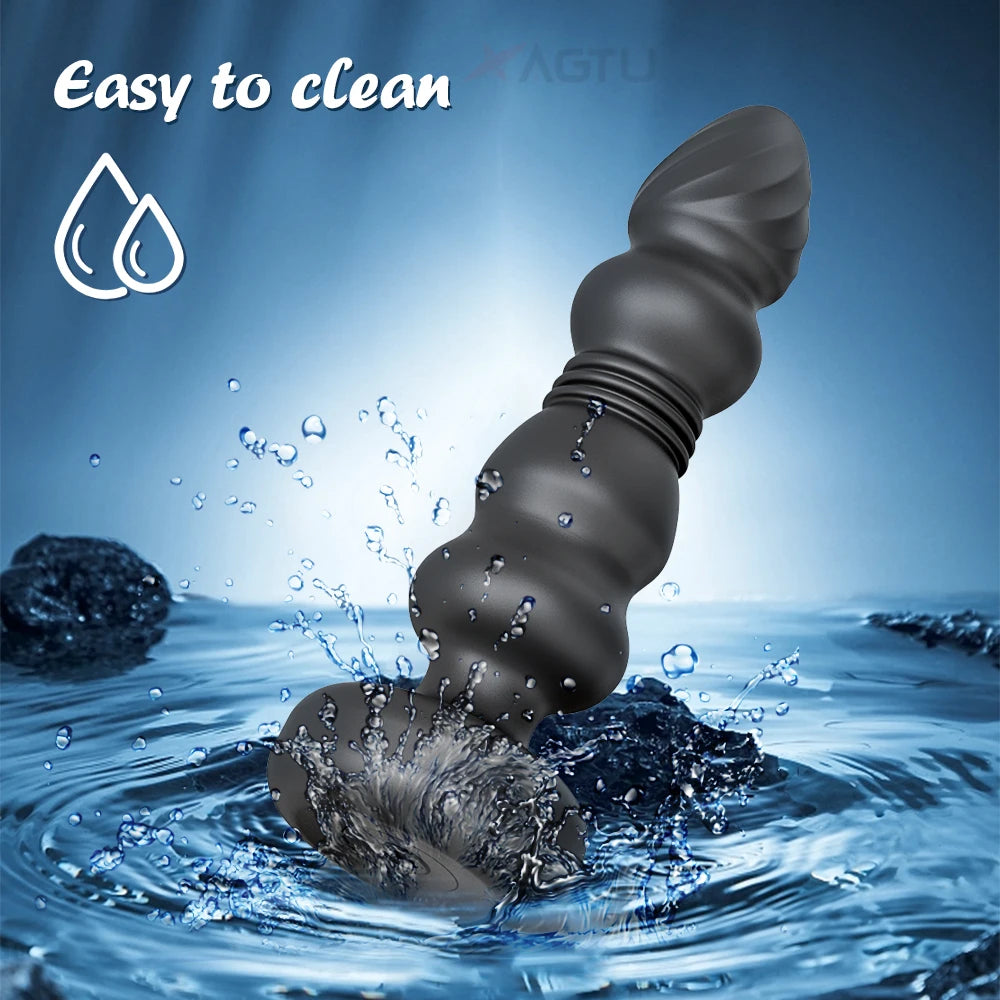 Thrusting Anal Plug Vibrator Butt Plug Male Prostate Massager Telescopic G Spot Vibrator Stimulator Sex Toys for Women Men 18+