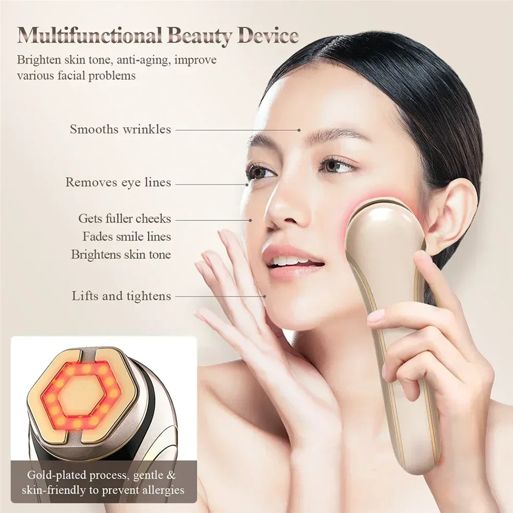 NEW Face Beauty Care Devices Multifunction Photon Skin EMS Massage Red Blue Light Anti Aging Tighten Wrinkle Removal Skin Care. 2026 DISPOSITIVO PARA LIMPIEZA FACIAL. AYUDA EL ESTIRAMIENTO.