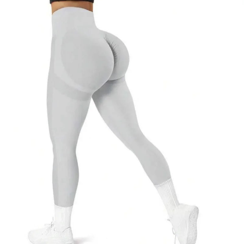 Women's tight yoga seamless pants, solid color multi-color optional, high waist belly-closing exercise running Capri yoga pants, Licras Super Elasticas 2026 para Gym
