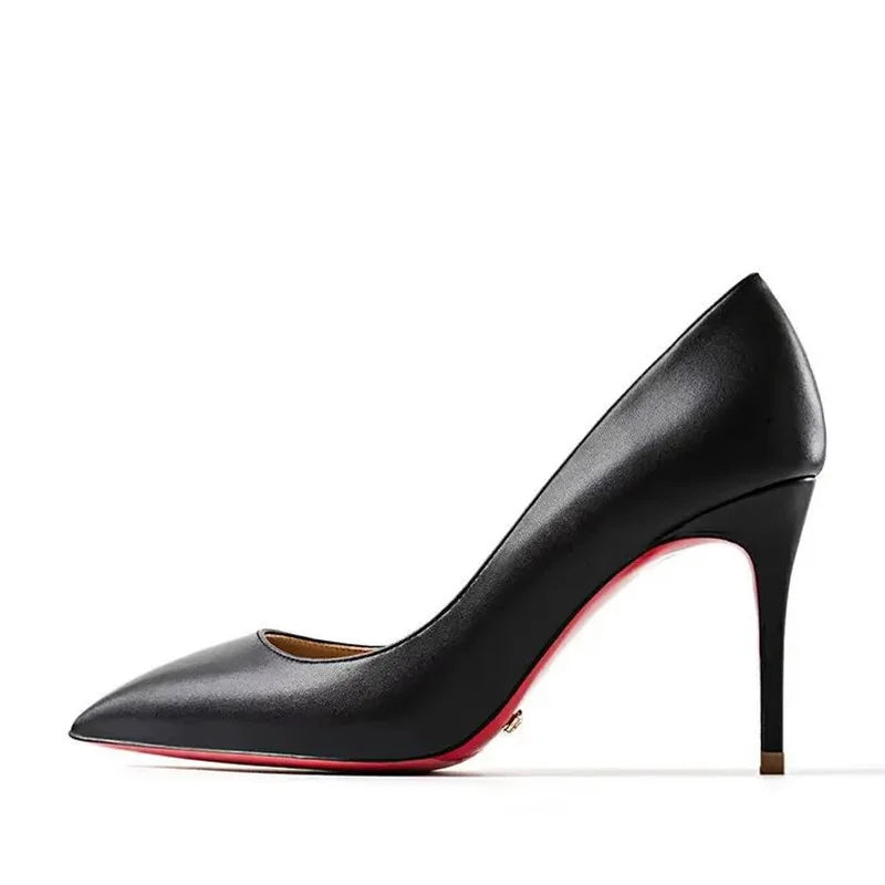 Plus Size 34-44 Sexy Red Shoes Dress Party Wedding High Heels Rubber Bottom Pointed Toe Spring Shallow Women Pumps 2025