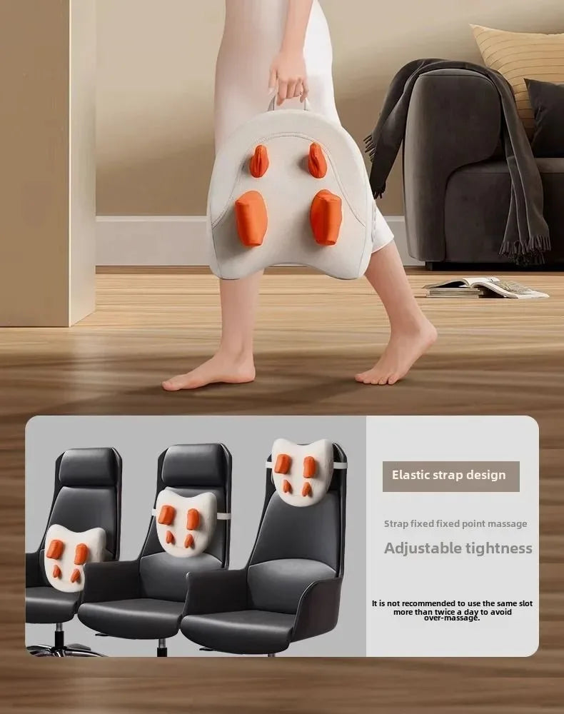 JAIYORL Almohada Masajeadora Eléctrica para Trapecio — Inalámbrica para Auto y Hogar, con Calor, para Cintura, Cuello, Piernas y Cervical, Masaje Shiatsu con Amasado