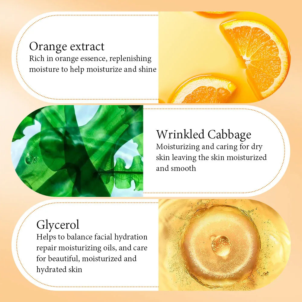 20 piezas BIOAQUA Suero de Vitamina C — Hidratante, Refrescante, Aclarante, Nutritivo, Antienvejecimiento, Esencia Facial para el Cuidado de la Piel.