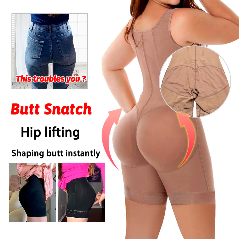 Fajas Colombianas Postquirúrgicas, Moldeadoras y Compresoras, Entrenador de Cintura, Levanta Glúteos, Ropa Moldeadora para Mujer, Moldeador Corporal Completo, Faja de Compresión BBL. Material Duradero.