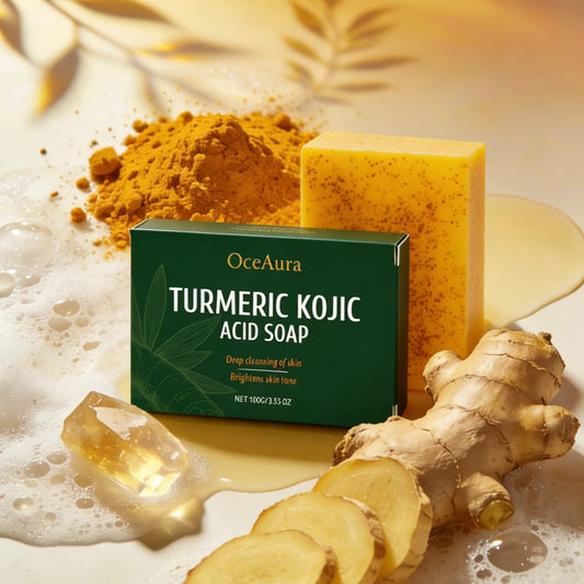 Turmeric and Kojic Acid Soap Deep Hydration Brightening Skin Care Products Soft Smooth Body Cleaning Skin Lightening Soap 100g.2026 JABON DE CURCUMA Y ACIDO DE KOJICO AYUDA A LA PIGMENTACION FACIAL