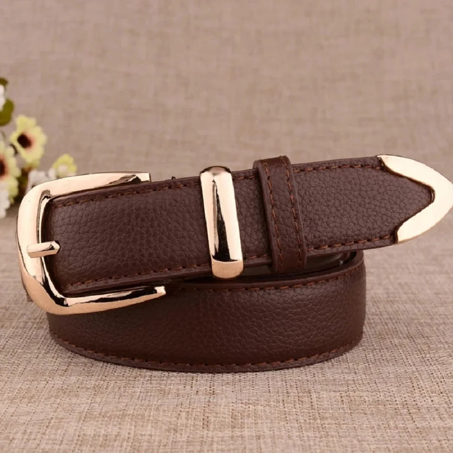 Women's Trousers Belt  Leather Trend White Belt Fashion High Quality Trouser Belts Solid Vintage Pin Buckle Ladies Strap 2026