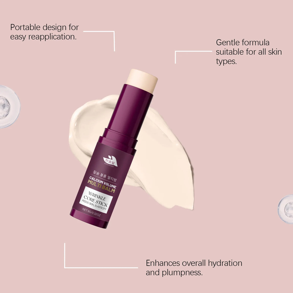 Cemenrete Calcium Multi Balm Hydrating Face And Body Moisturizer Stick For Dry Skin Deeply Hydrates Anti-Aging Daily Skincare. 2023 HIDRATANTE FACIAL Y REMOVEDOR DE GRIETAS FACIALES