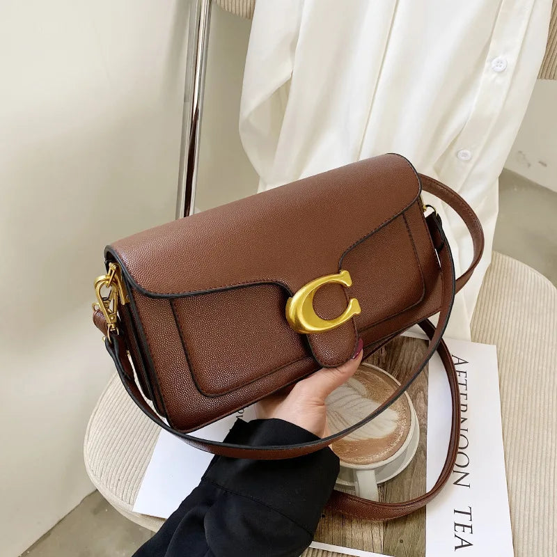 This year's new fashionable underarm shoulder bag with two shoulder straps and a diagonal small square bag 2026