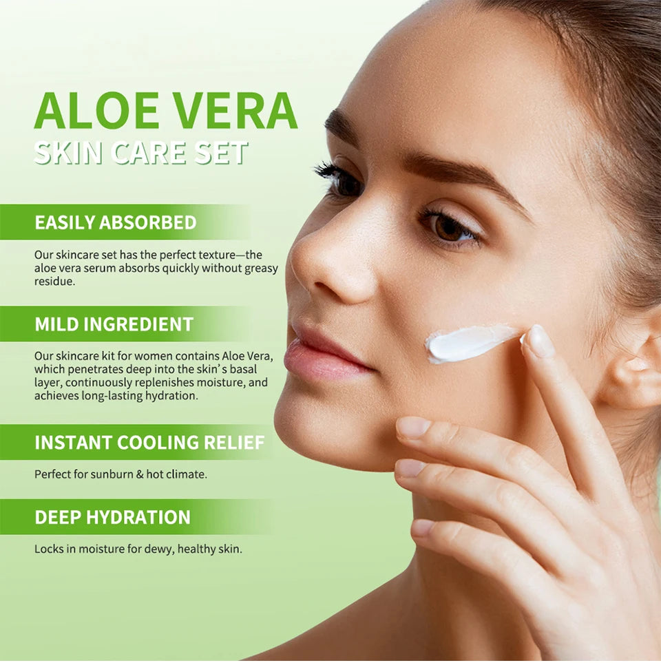 Multi-skin Care Aloe Vera Skin Care Set Deep Moisturizing Deep Nourishment Whitening Brightening Hydrating Smooth Skin. 2026 HIDRATANTE FACIAL DE ALOE VERA. HIDRATANTE SUPREME CONTRA ARRUGAS Y MANCHAS