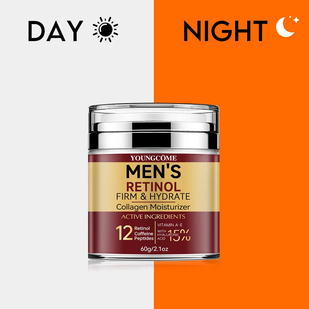 Men's Retinol Firming Face Cream Skincare Moisturizing Collagen Brightening Smooth Wrinkles Facial Face Men Skin Care Treatment.2026 Crema facial para hombres con retinol — reafirma, hidrata, aclara y suaviza arrugas.