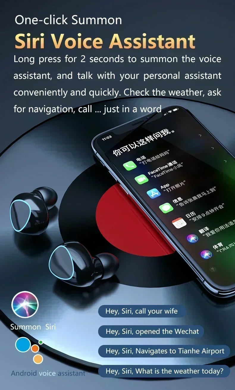 Auriculares Inalámbricos M10 Original | Bluetooth, Estéreo, Cancelación de Ruido, Micrófono, Altavoz Portátil para Gaming y Deportes