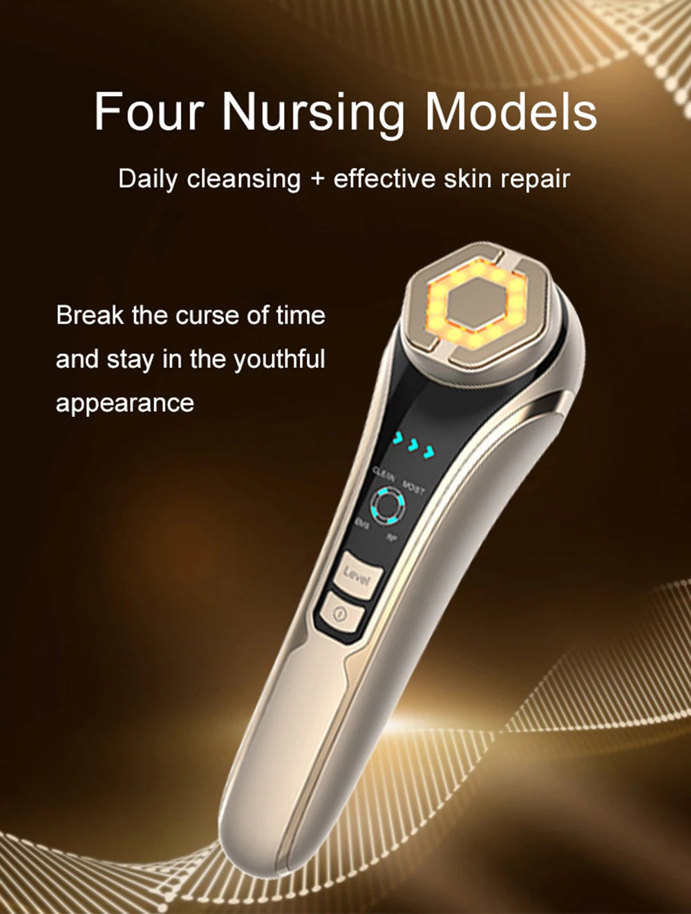 NEW Face Beauty Care Devices Multifunction Photon Skin EMS Massage Red Blue Light Anti Aging Tighten Wrinkle Removal Skin Care. 2026 DISPOSITIVO PARA LIMPIEZA FACIAL. AYUDA EL ESTIRAMIENTO.