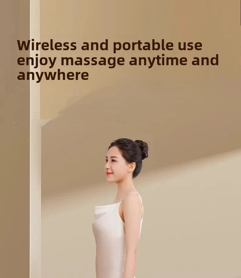 JAIYORL Almohada Masajeadora Eléctrica para Trapecio — Inalámbrica para Auto y Hogar, con Calor, para Cintura, Cuello, Piernas y Cervical, Masaje Shiatsu con Amasado