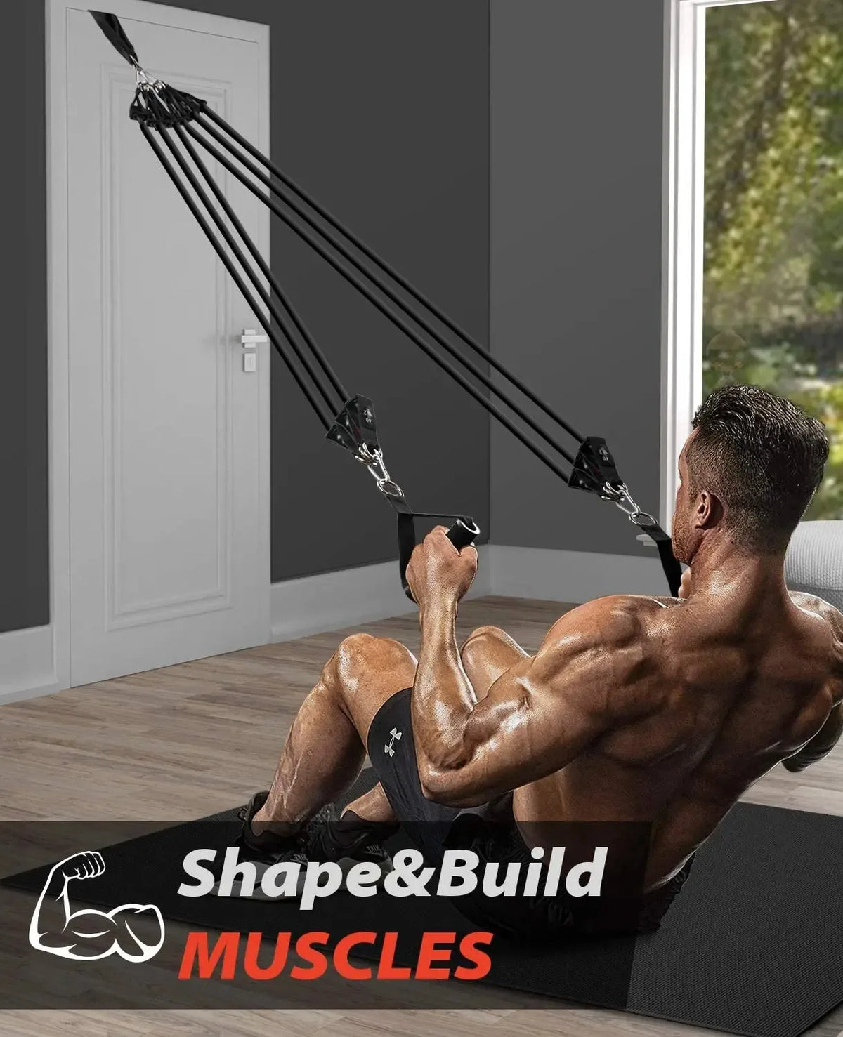 Resistance Bands Set, Exercise Bands With Door Anchor, Handles, Carry Bag, Legs Ankle Straps For Resistance Training. Ligas Elasticas para Crecimiento Muscular 2026