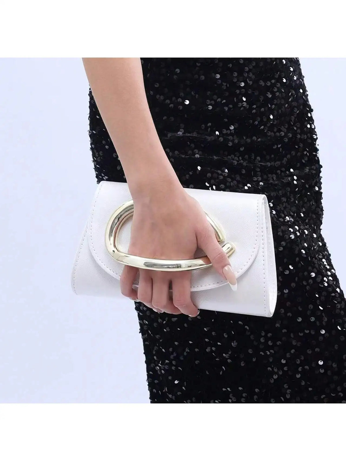 Glamorous Glitter Women's Evening Clutch - Velvet Handbag with Detachable Chain (Party/Prom). 2026