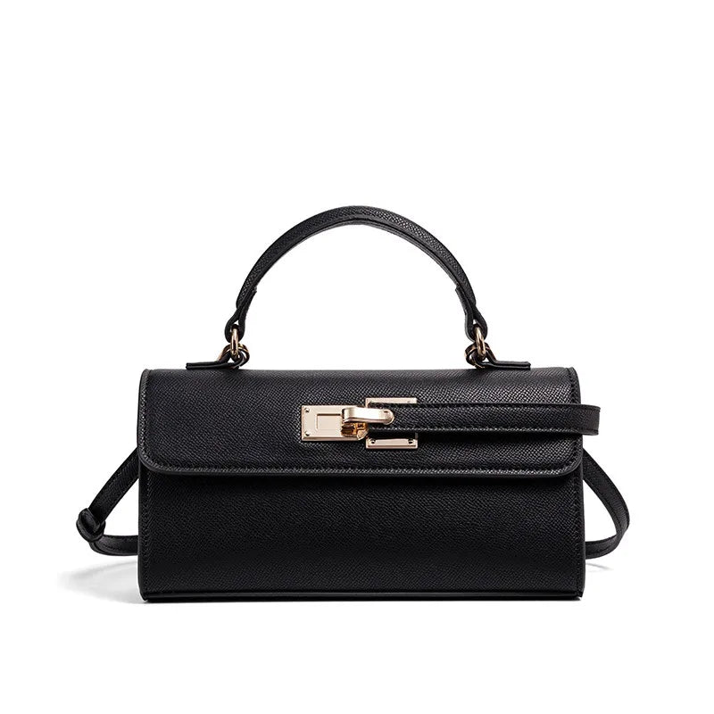 Luxury Brand Women's Lock-lock Handbag Retro High-quality Square Shoulder/crossbody Bag Fashionable High-end burgundy Women' Bag 2026