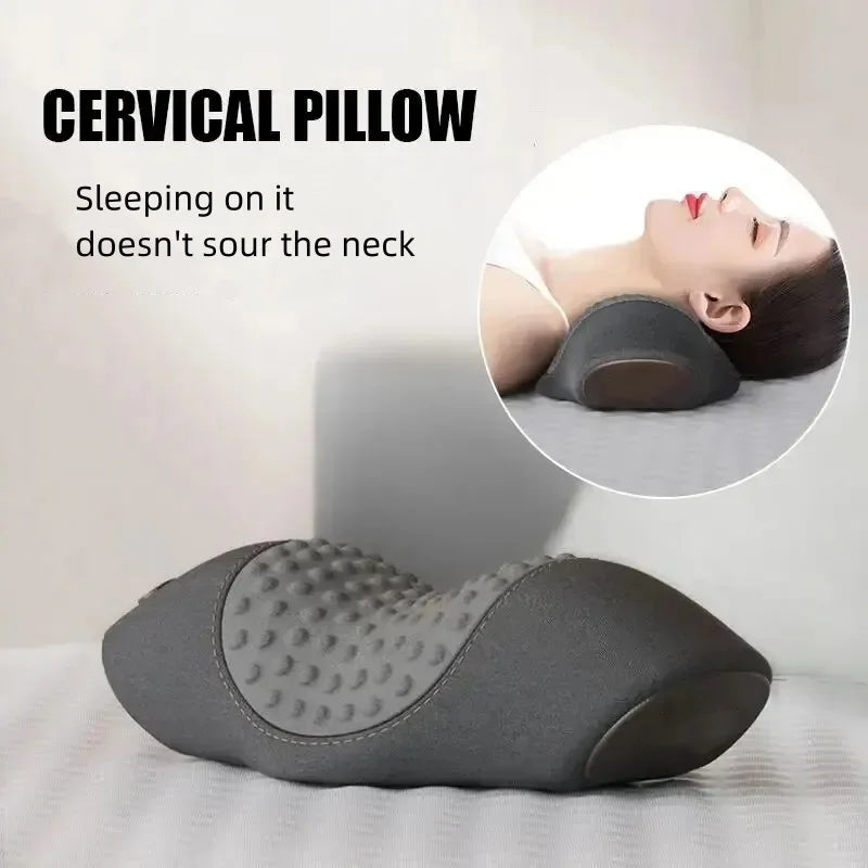 Almohada Masajeadora de Cuello — Eléctrica con Compresión Caliente, Masaje Vibratorio, Almohada Cervical para Dormir y Relajación, Espuma Viscoelástica con Soporte para la Columna