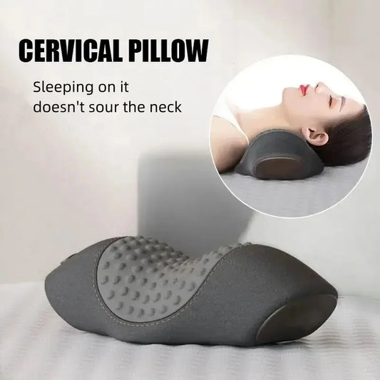 Almohada Masajeadora de Cuello — Eléctrica con Compresión Caliente, Masaje Vibratorio, Almohada Cervical para Dormir y Relajación, Espuma Viscoelástica con Soporte para la Columna