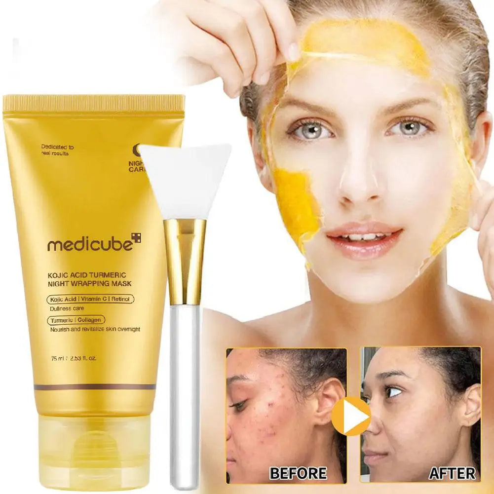 Turmeric Deep Collagen Peel Off Mask Anti Wrinkle Lifting Skin Care Masks For Nighttime Care Skin Hydrating Boost Gentle.2026 MASCARILLA NOCTURNA ANTI ACNE, HIDRATANTE Y LIMPIADOR FACIAL
