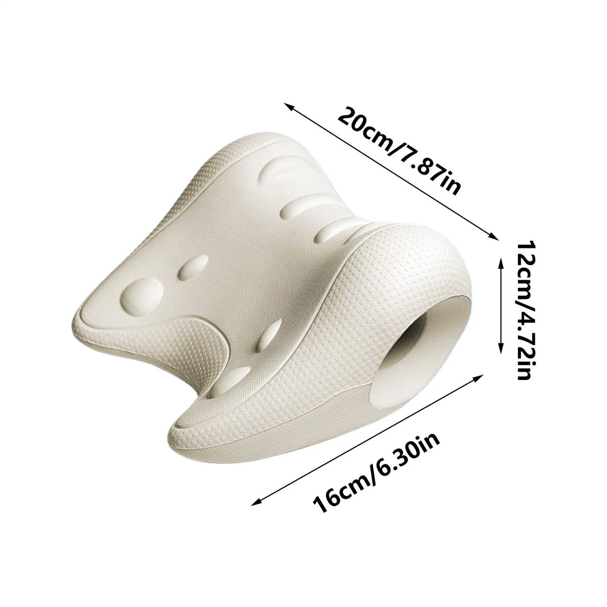 Almohada Masajeadora de Cuello en Forma de U — Almohada Ergonómica para Masaje y Relajación de Cuello y Hombros, Almohada Correctora para Enderezar el Cuello