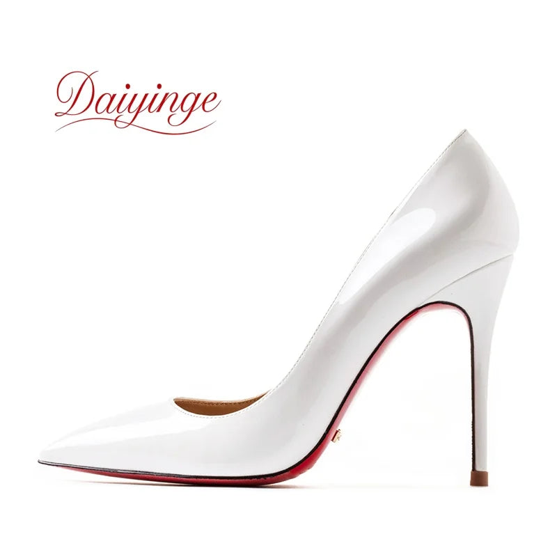Elegant Woman Heeled Shoes 2026 Trend Luxury Red Bottoms High Heels Pointed Toe Stiletto Pumps 12 cm Party Dress Wedding Shoes 2026