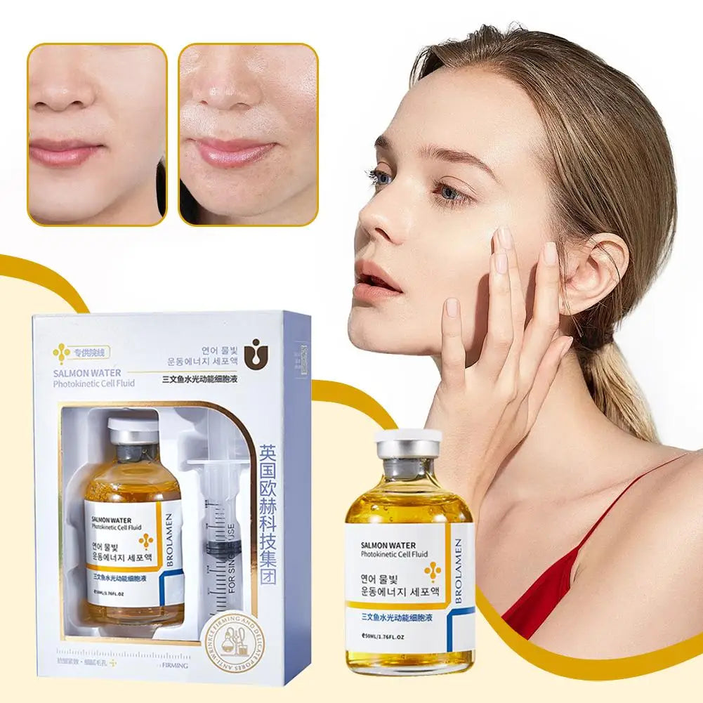 Skin Rejuvenation Essence Salmon Wrinkle Serum Strengthen Skin Barrier Function 24 Hours Continuous Hydration Fiming Care. 2026 REJUVENECEDOR FACIL DE SALMON, ANTI ARRUGAS