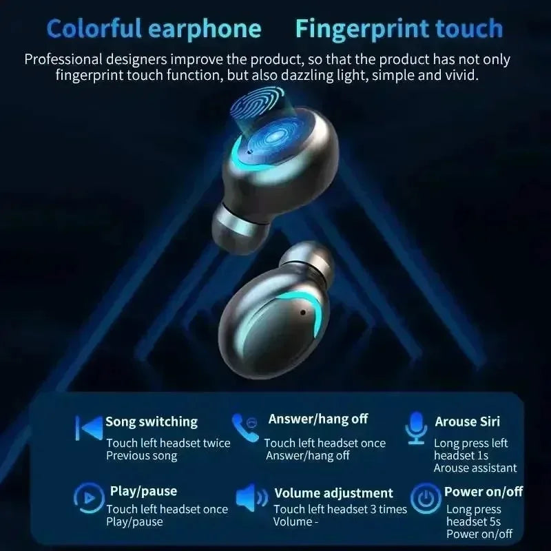 Auriculares Inalámbricos Bluetooth 5.3 TWS F9-5 | Sonido Potente, Diseño Deportivo, Micrófono HD