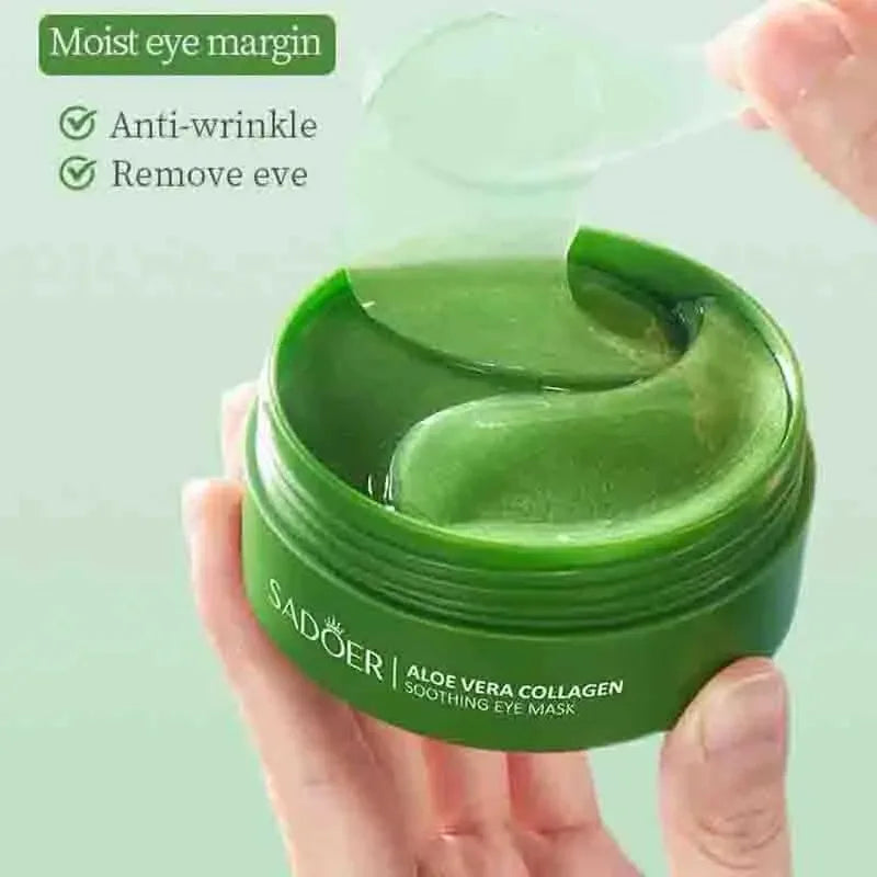 Aloe Vera Collagen Eye Mask Anti Dark Circles Removal Eyes Bags Moisturizing Firming Eye Patches Eyes Skin Care Products 60pcs 2026 Eliminador de Ojeras