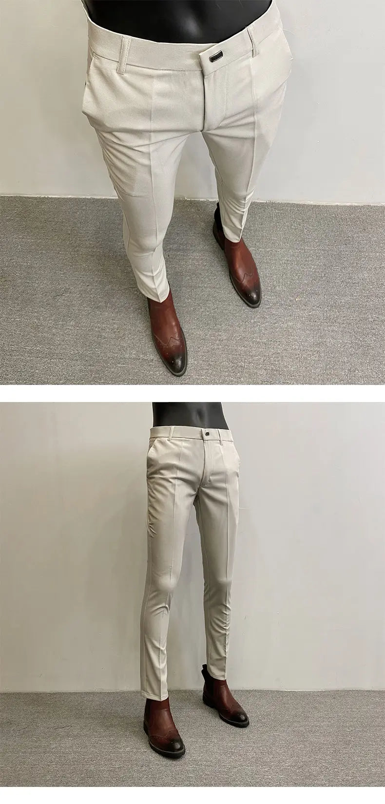 Men Suit Pants Formal Trousers Stretch Slim Pantalone Hombre Calça Masculina Solid Color Casual Dress Pants Fashion Men Clothing. Pantalones de Hombre, extra slim fit 2026. Elegantes