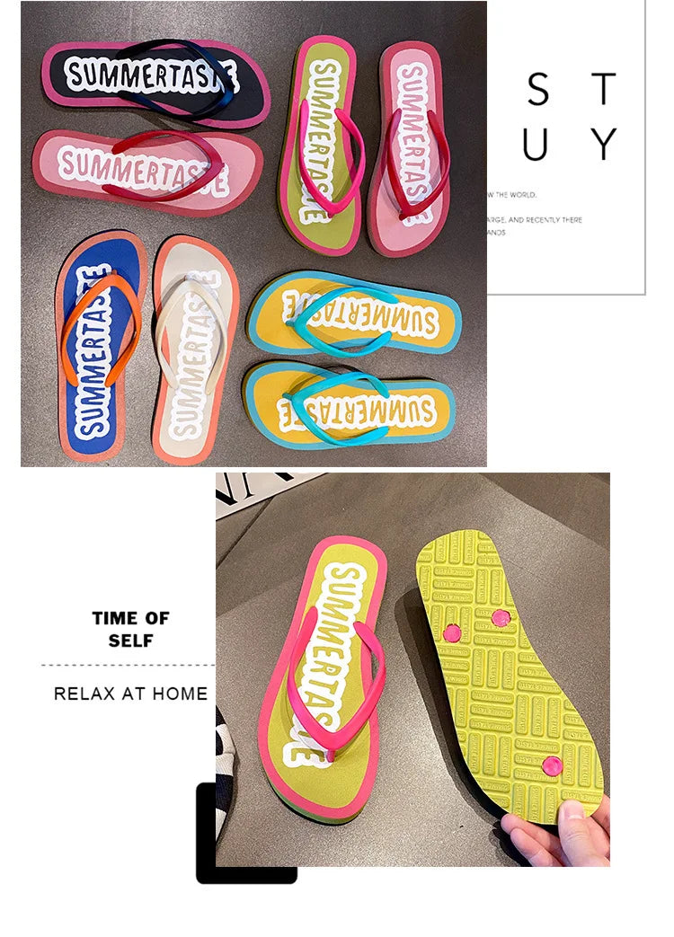 Women's Flip Flops 2025 New Summer Thick Bottom Clip Toe Fashion Beach Slippers Cool Slippers for Women 2026