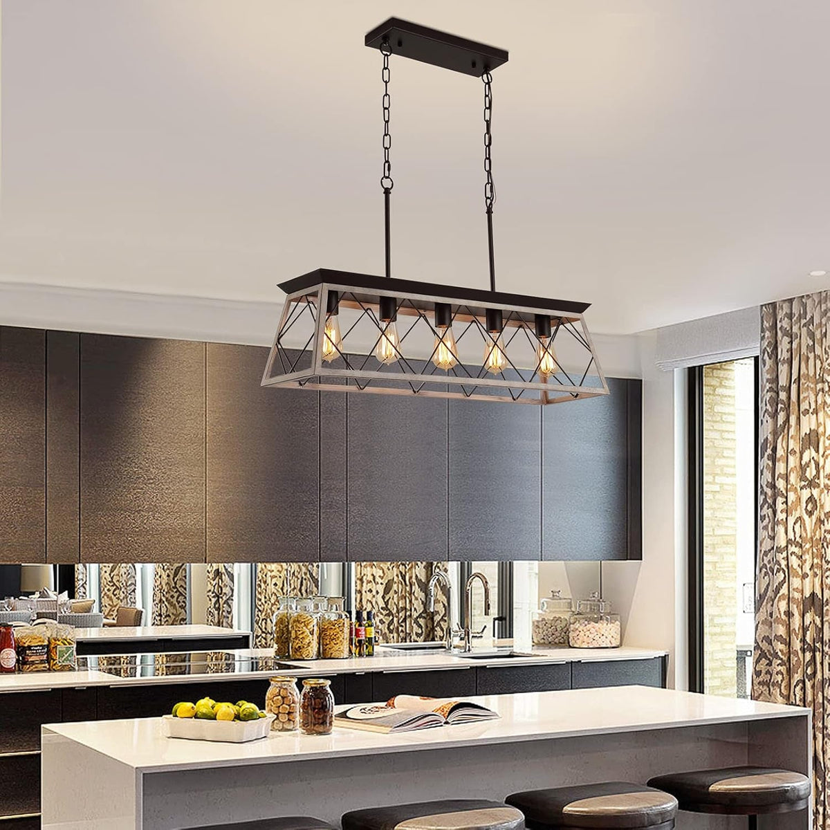 Oak And Orb Five Lights Farmhouse Style Chandelier Fixture