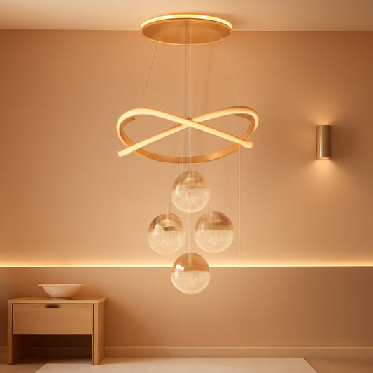 Gold Chandeliers Pendant Light Dimmable Three Color