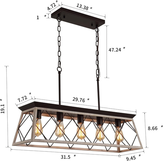 Oak And Orb Five Lights Farmhouse Style Chandelier Fixture